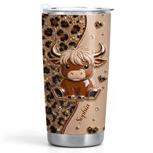 Load image into Gallery viewer, Personalized Highland Cow Custom Stainless Steel Tumbler 20oz Gift for Animal Lovers
