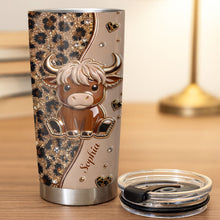 Load image into Gallery viewer, Personalized Highland Cow Custom Stainless Steel Tumbler 20oz Gift for Animal Lovers

