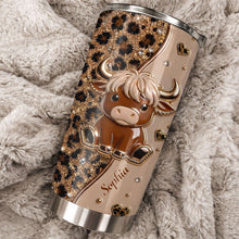 Load image into Gallery viewer, Personalized Highland Cow Custom Stainless Steel Tumbler 20oz Gift for Animal Lovers
