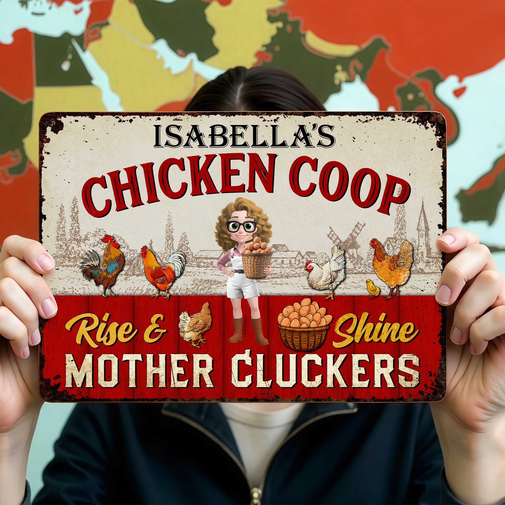 Personalized Metal Sign Mother Cluckers Gift for Chicken Lovers