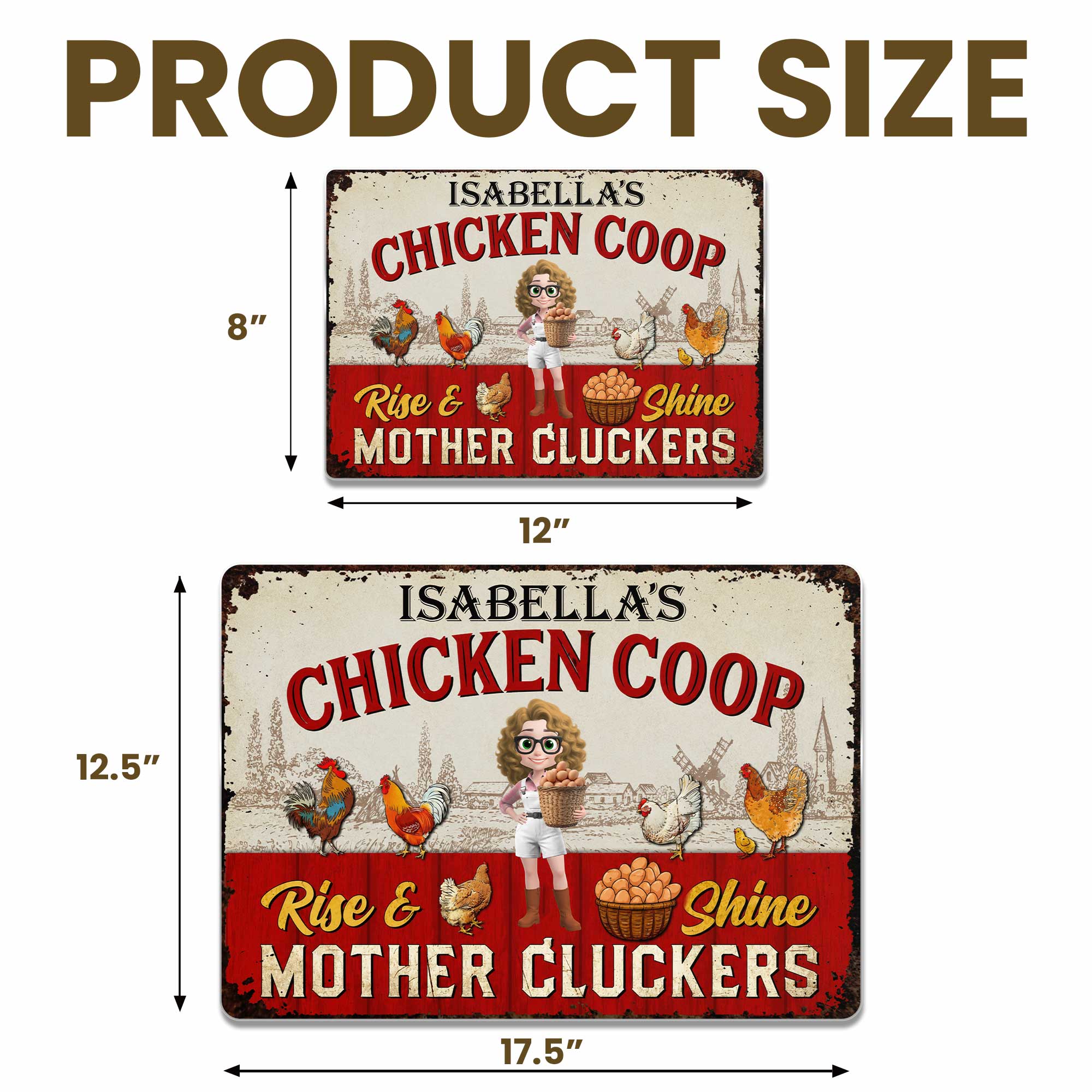 Personalized Metal Sign Mother Cluckers Gift for Chicken Lovers