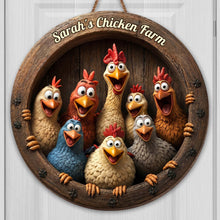 Load image into Gallery viewer, Personalized Custom Shaped Wood Sign for Chicken Lovers Gift
