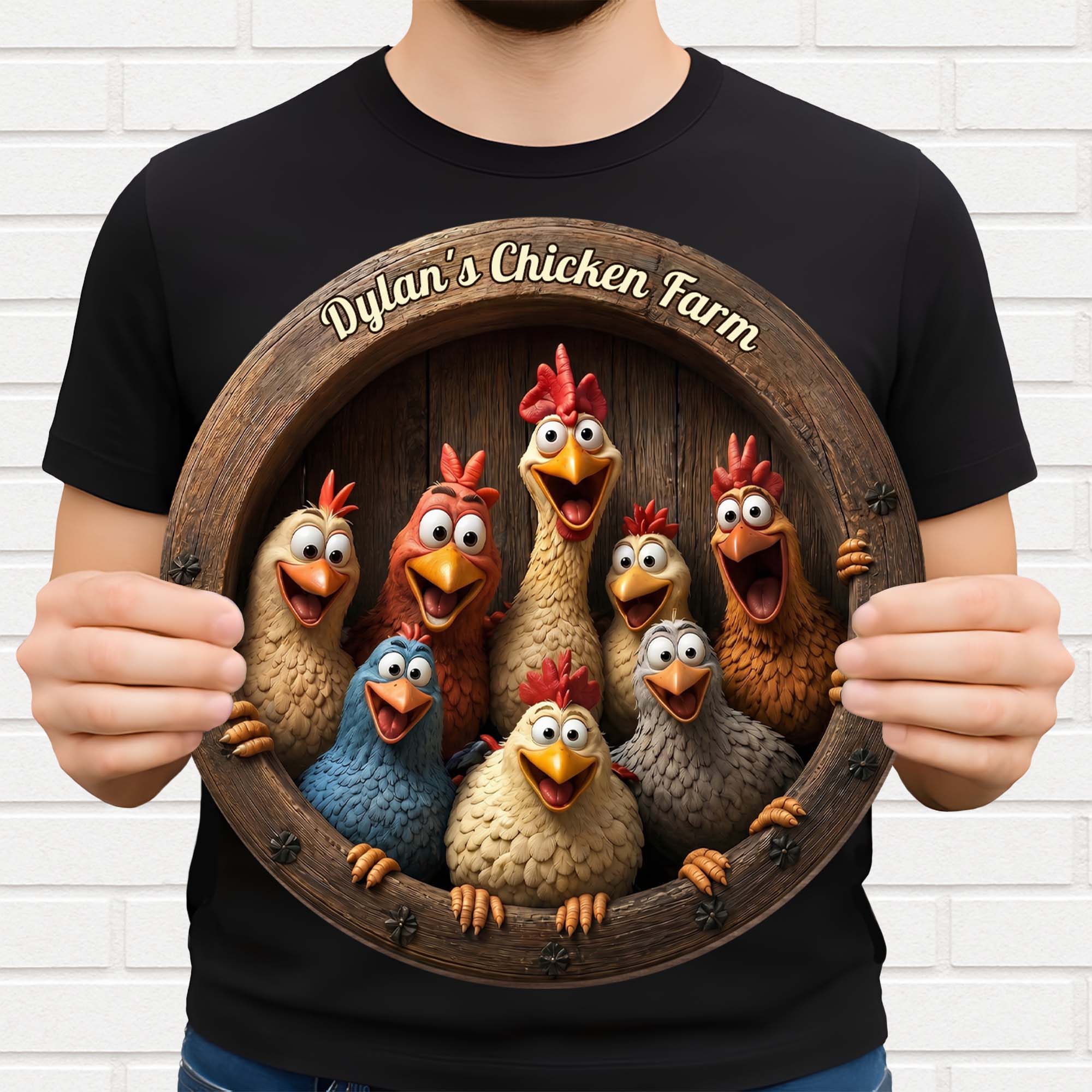 Personalized Custom Shaped Wood Sign for Chicken Lovers Gift