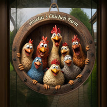 Load image into Gallery viewer, Personalized Custom Shaped Wood Sign for Chicken Lovers Gift
