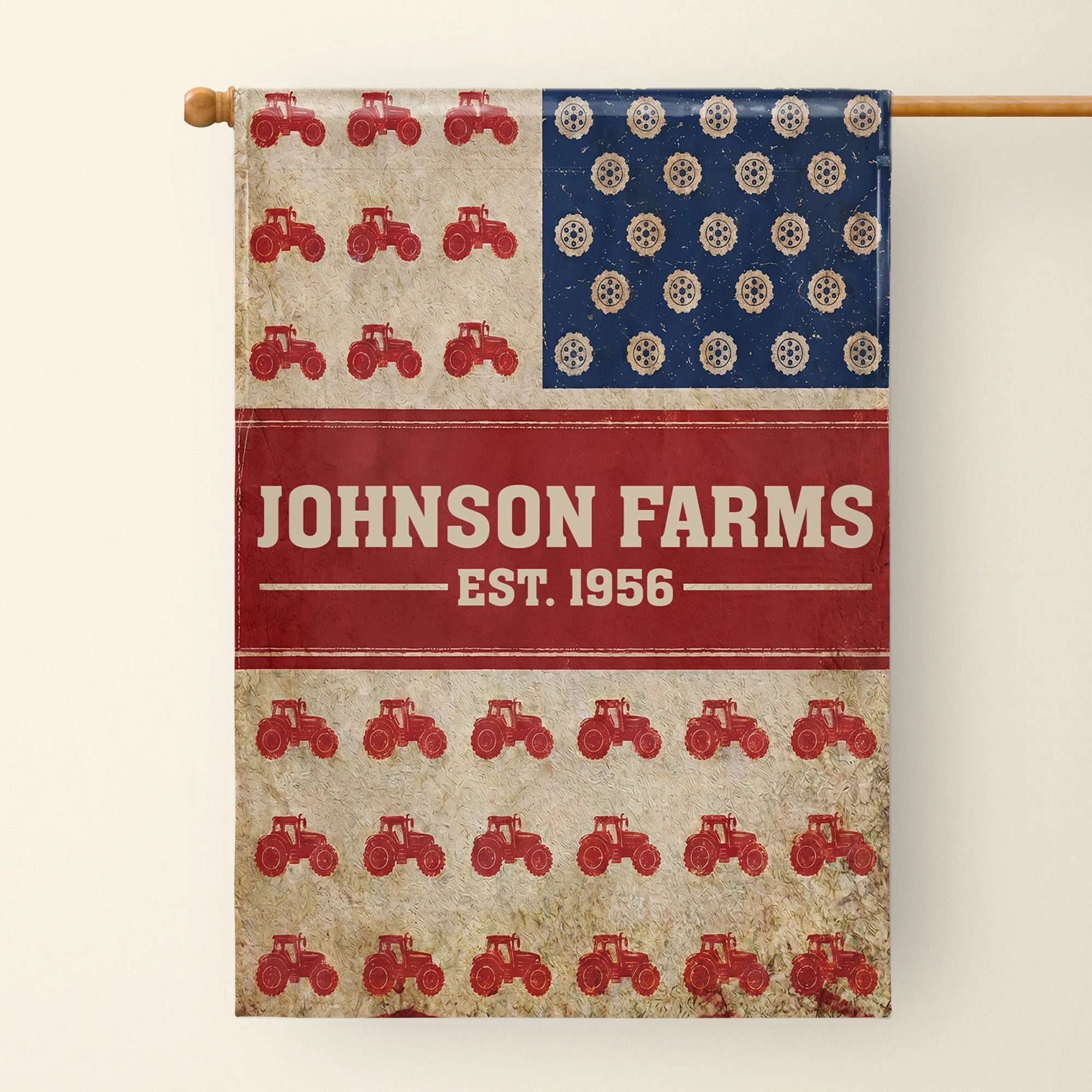Personalized Double-Sided Garden Flag Custom Name for Farm Lovers