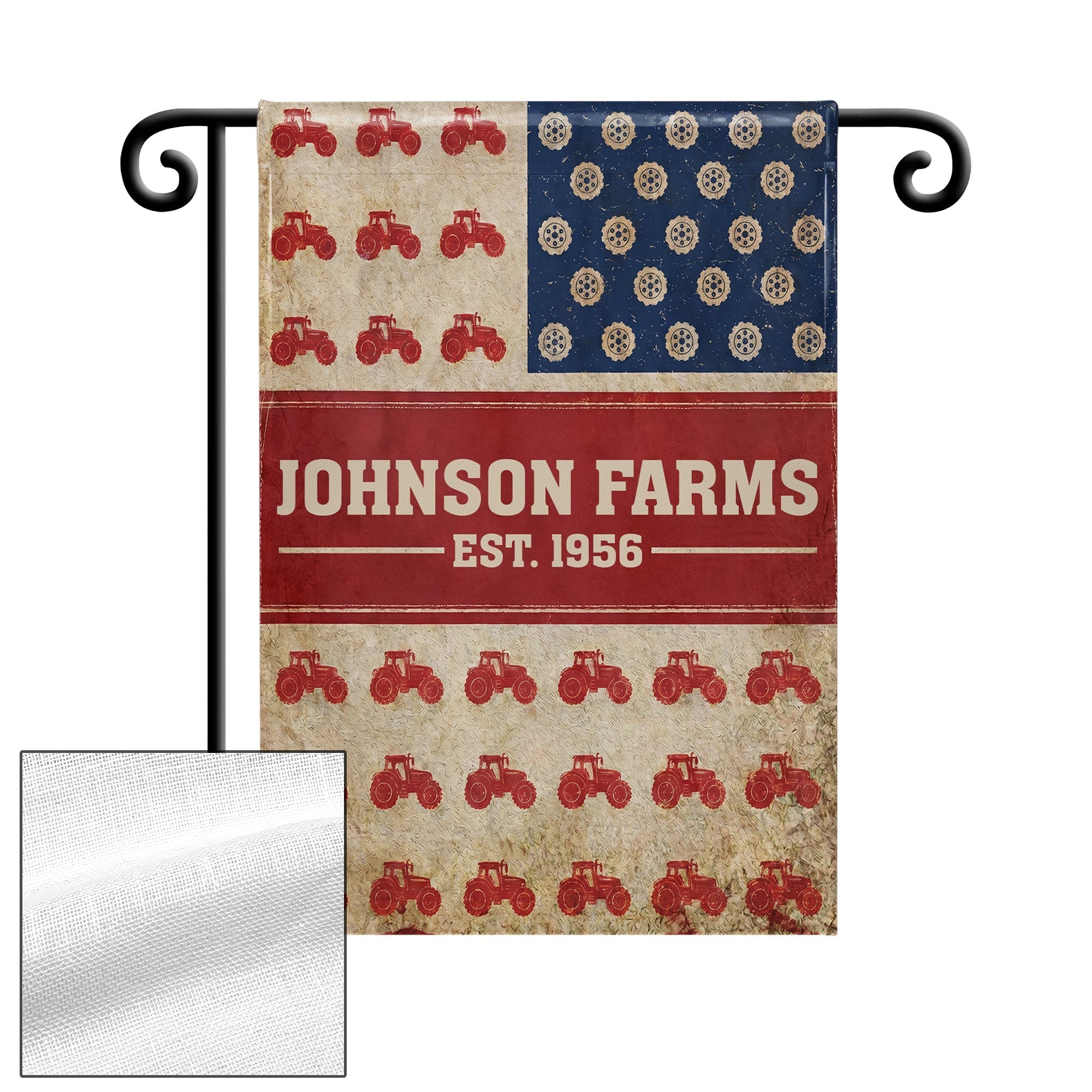 Personalized Double-Sided Garden Flag Custom Name for Farm Lovers