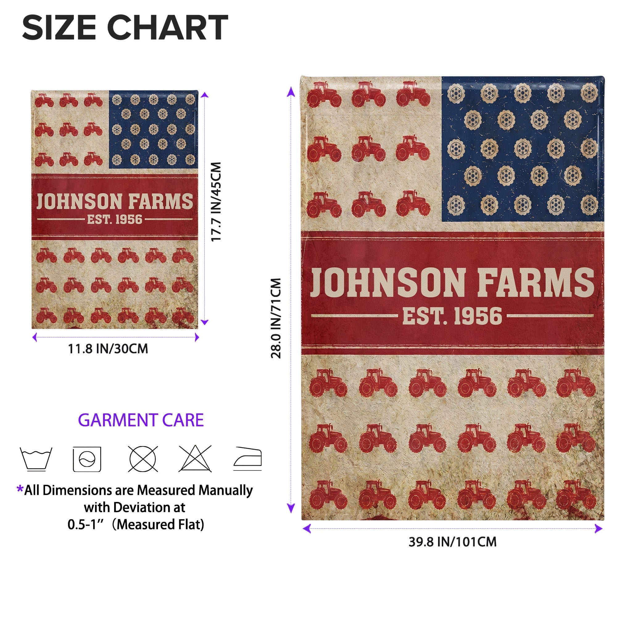 Personalized Double-Sided Garden Flag Custom Name for Farm Lovers
