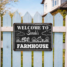 Load image into Gallery viewer, Personalized Metal Sign Custom Farmhouse Decor for Family
