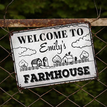 Load image into Gallery viewer, Personalized Metal Sign Custom Farmhouse Decor for Family
