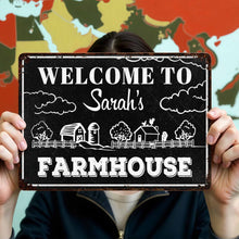 Load image into Gallery viewer, Personalized Metal Sign Custom Farmhouse Decor for Family
