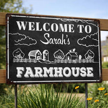 Load image into Gallery viewer, Personalized Metal Sign Custom Farmhouse Decor for Family
