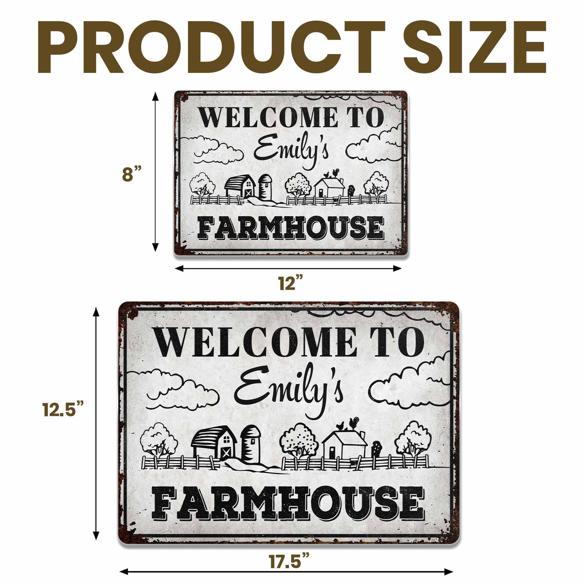 Personalized Metal Sign Custom Farmhouse Decor for Family