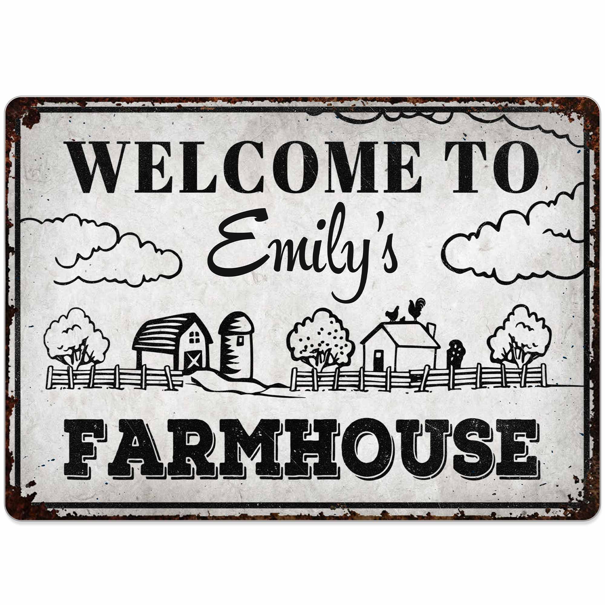 Personalized Metal Sign Custom Farmhouse Decor for Family