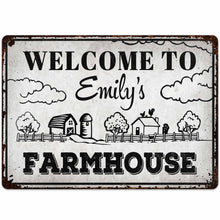 Load image into Gallery viewer, Personalized Metal Sign Custom Farmhouse Decor for Family
