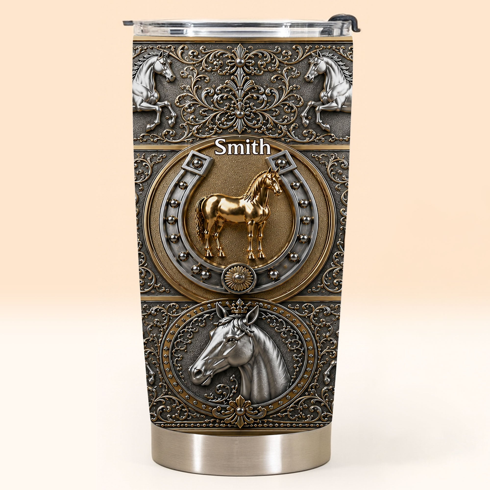 Personalized Horse Lover Tumbler Custom Name 20oz/30oz Gift for Dad