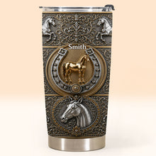 Load image into Gallery viewer, Personalized Horse Lover Tumbler Custom Name 20oz/30oz Gift for Dad
