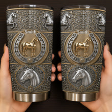 Load image into Gallery viewer, Personalized Horse Lover Tumbler Custom Name 20oz/30oz Gift for Dad
