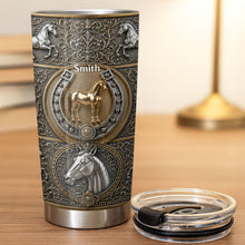 Load image into Gallery viewer, Personalized Horse Lover Tumbler Custom Name 20oz/30oz Gift for Dad
