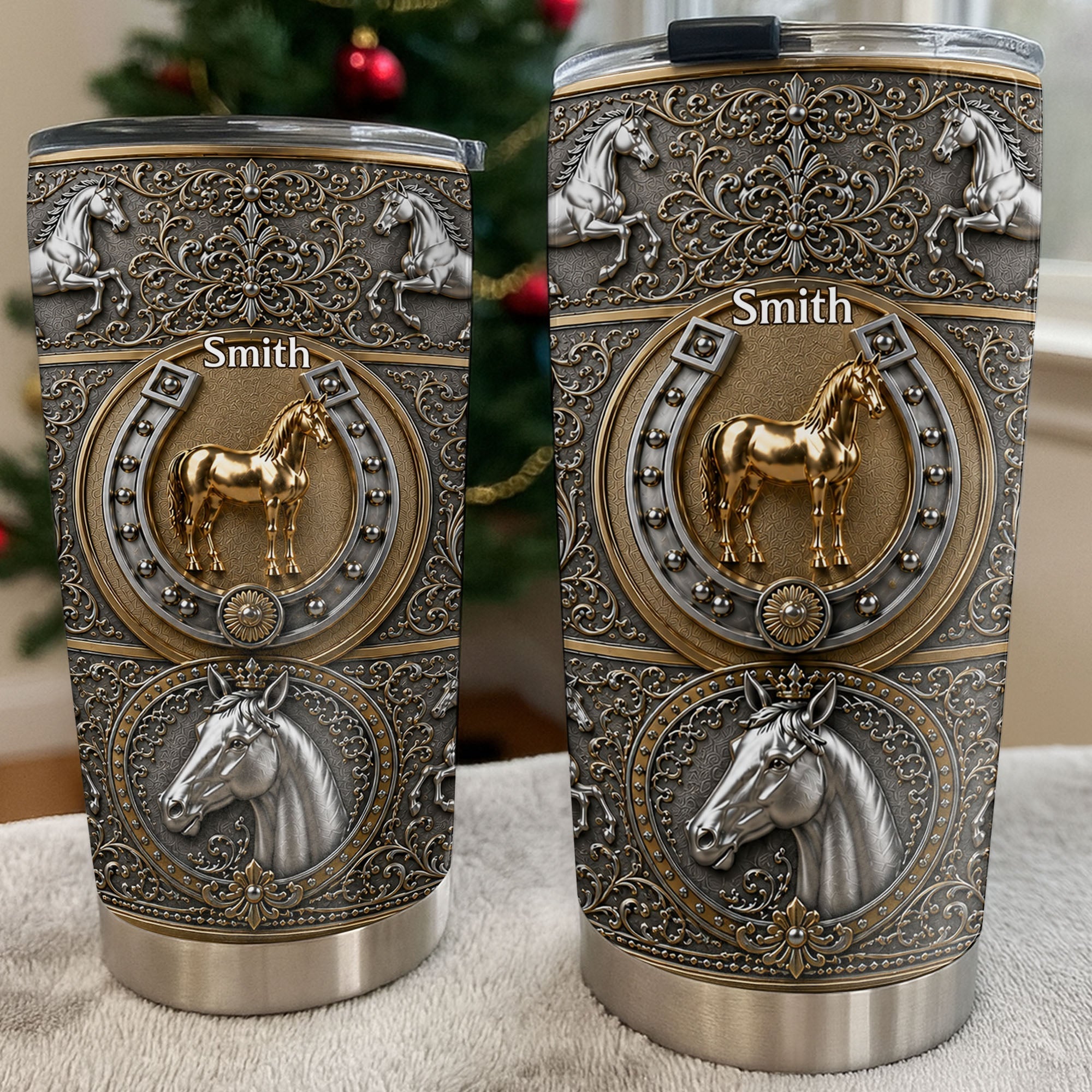 Personalized Horse Lover Tumbler Custom Name 20oz/30oz Gift for Dad