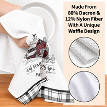 Load image into Gallery viewer, Personalized Farmhouse Kitchen Towel Custom Name Rooster Gift
