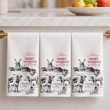 Load image into Gallery viewer, Personalized Farmhouse Kitchen Towel Custom Name Gift for Farm Lover
