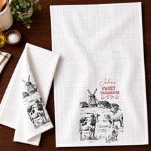 Load image into Gallery viewer, Personalized Farmhouse Kitchen Towel Custom Name Gift for Farm Lover
