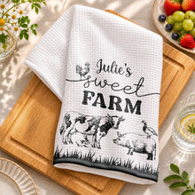 Load image into Gallery viewer, Personalized Farm Kitchen Towel Custom Name Gift for Mom
