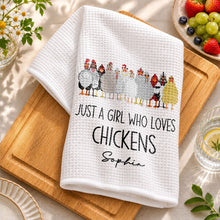 Load image into Gallery viewer, Personalized Kitchen Towel Custom Chickens Gift for Farm Lovers
