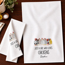 Load image into Gallery viewer, Personalized Kitchen Towel Custom Chickens Gift for Farm Lovers
