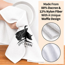 Load image into Gallery viewer, Personalized Farm Animal Kitchen Towel Custom Name Gift for Family
