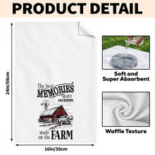 Load image into Gallery viewer, Personalized Farm Themed Kitchen Towel Custom Name Gift
