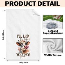 Load image into Gallery viewer, Personalized Kitchen Towel Funny Highland Cow Gift for Farm Lover
