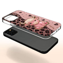 Load image into Gallery viewer, Personalized Clear Phone Case Cute Pink Highland Cow Gift
