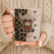Load image into Gallery viewer, Personalized Highland Cow Coffee Mug Custom Name Gift for Cow Lovers
