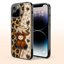 Load image into Gallery viewer, Personalized Clear Phone Case Cute Highland Cow Gift for Farm Lovers
