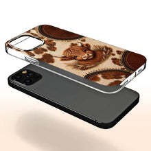 Load image into Gallery viewer, Personalized Clear Phone Case Highland Cow 3D Effect Gift
