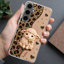 Load image into Gallery viewer, Personalized Cute Sheep Clear Phone Case Custom Name Gift

