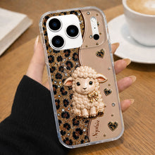 Load image into Gallery viewer, Personalized Cute Sheep Clear Phone Case Custom Name Gift

