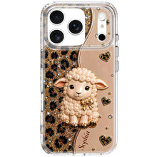 Load image into Gallery viewer, Personalized Cute Sheep Clear Phone Case Custom Name Gift
