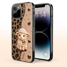 Load image into Gallery viewer, Personalized Cute Sheep Clear Phone Case Custom Name Gift
