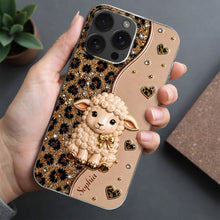 Load image into Gallery viewer, Personalized Cute Sheep Clear Phone Case Custom Name Gift
