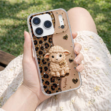 Load image into Gallery viewer, Personalized Cute Sheep Clear Phone Case Custom Name Gift
