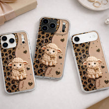 Load image into Gallery viewer, Personalized Cute Sheep Clear Phone Case Custom Name Gift
