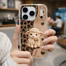 Load image into Gallery viewer, Personalized Cute Sheep Clear Phone Case Custom Name Gift
