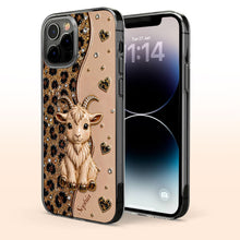 Load image into Gallery viewer, Personalized Clear Phone Case Cute Goat Leopard Print Gift
