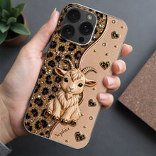 Load image into Gallery viewer, Personalized Clear Phone Case Cute Goat Leopard Print Gift
