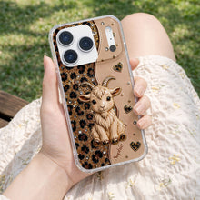 Load image into Gallery viewer, Personalized Clear Phone Case Cute Goat Leopard Print Gift

