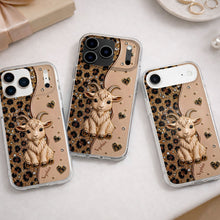 Load image into Gallery viewer, Personalized Clear Phone Case Cute Goat Leopard Print Gift
