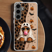 Load image into Gallery viewer, Personalized Clear Phone Case Cute Ghost Highland Cow Gift
