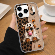 Load image into Gallery viewer, Personalized Clear Phone Case Cute Ghost Highland Cow Gift
